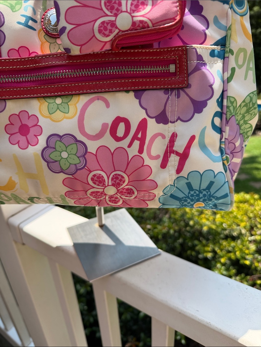 Coach 2010 Y2K Poppy Daisy Multicolor Floral Canvas Tote (full price add DAISY) - Picture 17 of 17